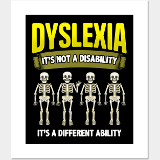 Dyslexia it's Not a Disability | Dyslexia Awareness Month Posters and Art